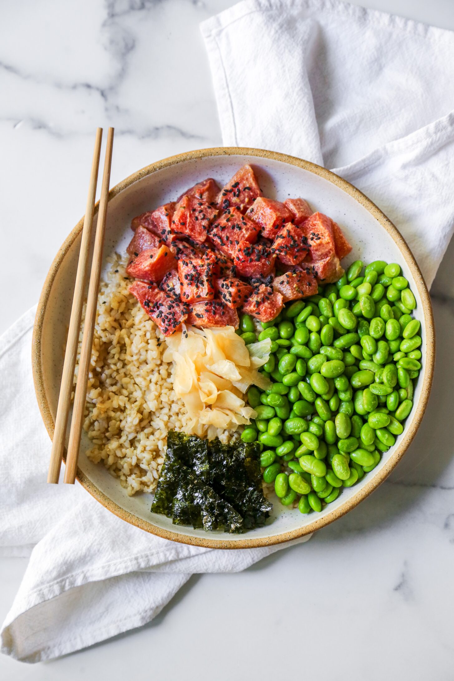 vegan poke bowl