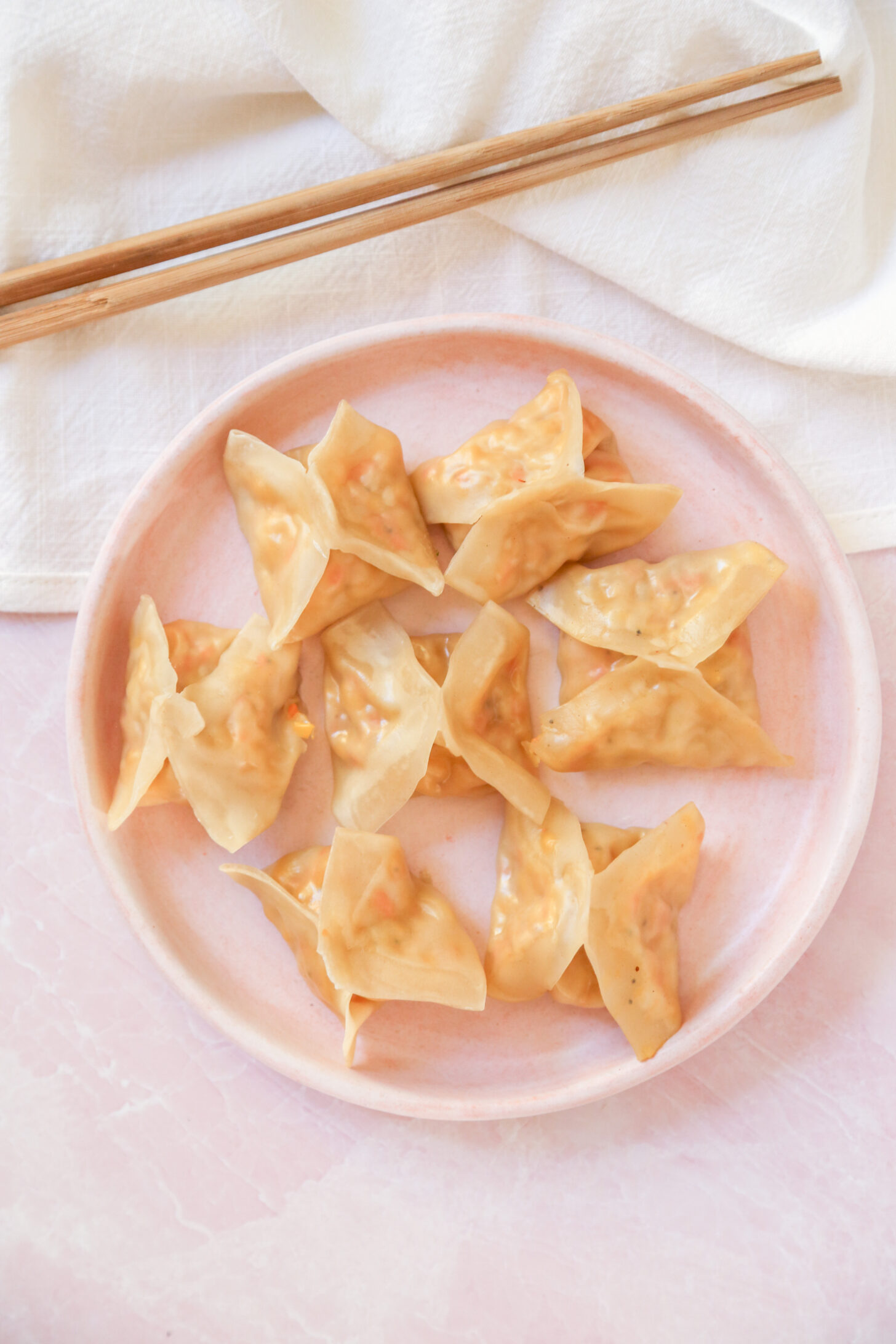 vegan corn and crab dumplings