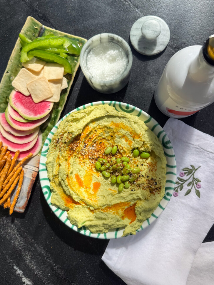 high protein edamame hummus