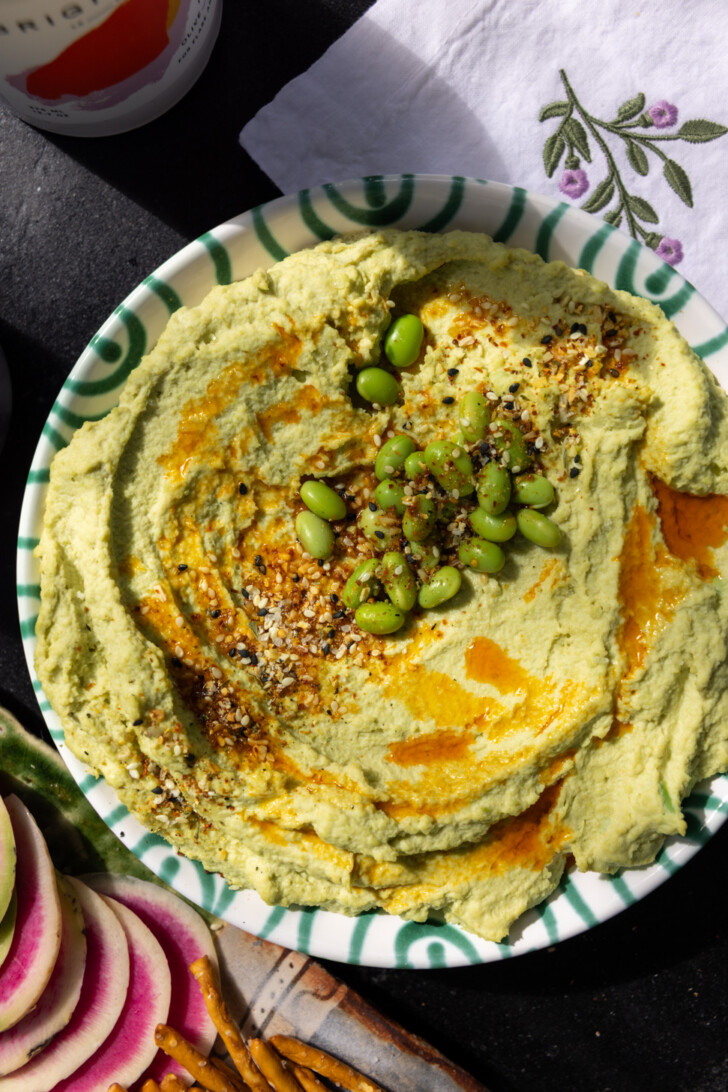 edamame hummus healthy high protein