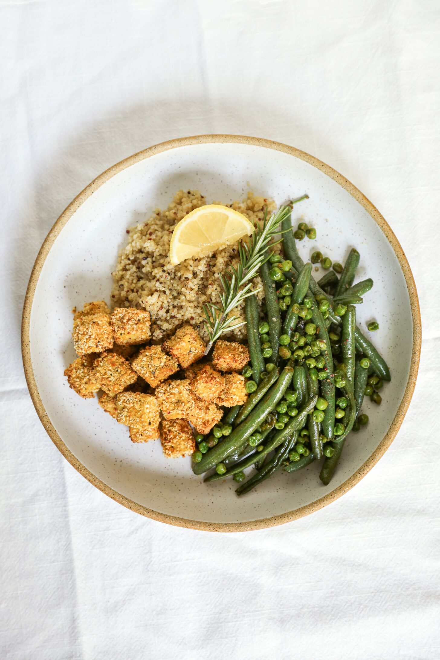 lemon pepper tofu bowl