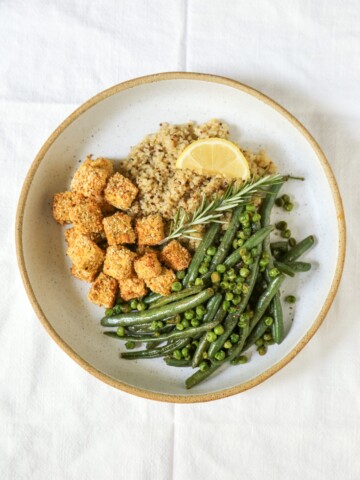 lemon pepper tofu bowl