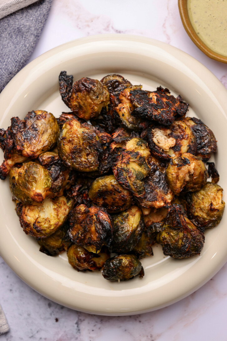 smashed brussels sprouts