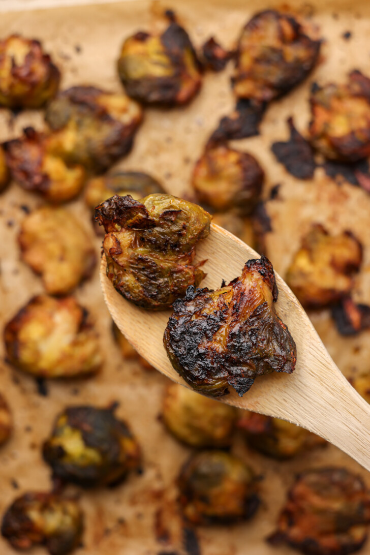 smashed brussels sprouts