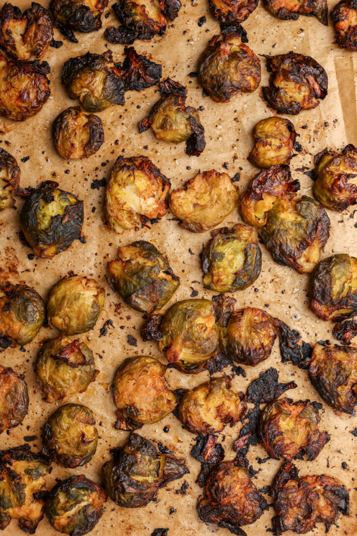 smashed brussels sprouts