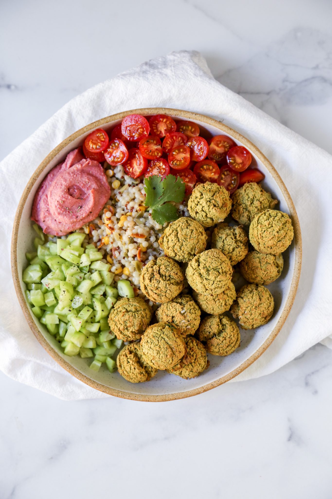 Vegan Falafel Bowl with Beet Hummus The Plant Collective