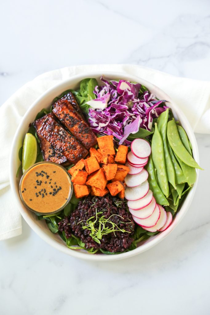 Vegan Poke Bowl with Sweet Soy Ginger Dressing - Very Veganish