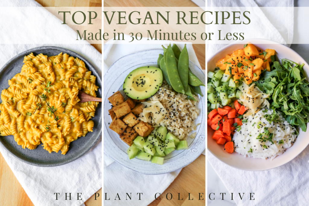 top vegan recipes made in 30 minutes or less