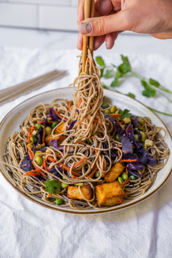 Sesame Soba Stirfry V, GF, Low FODMAP The Plant Collective