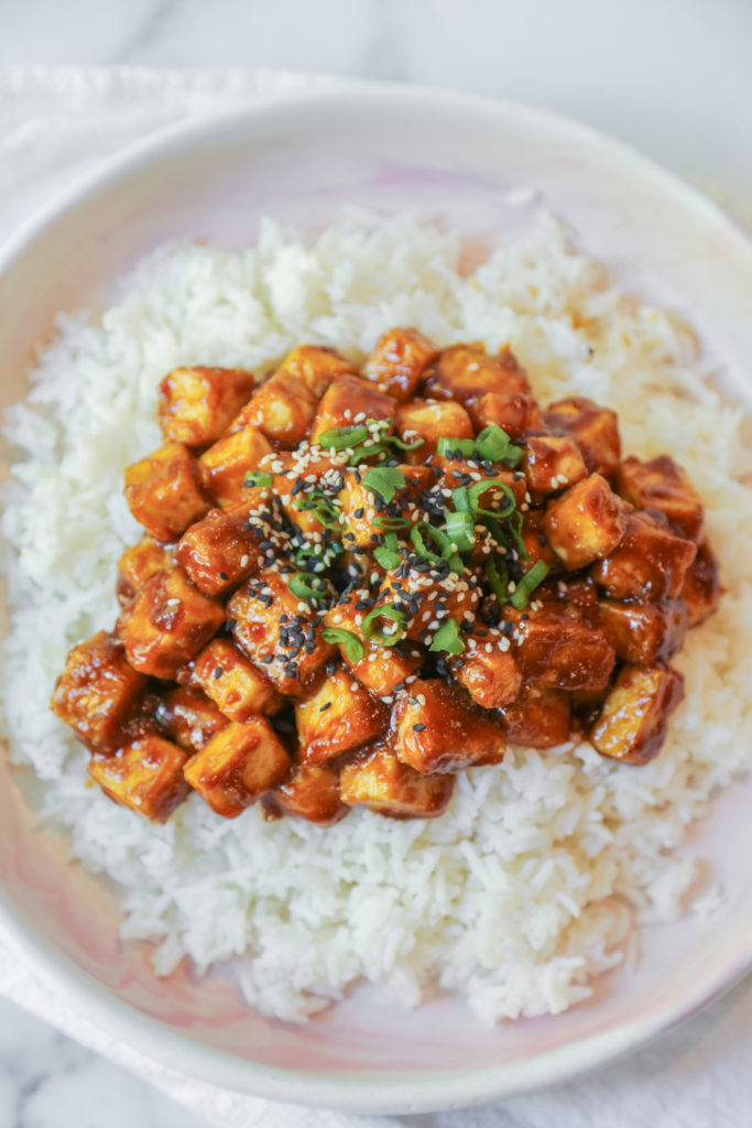 sticky sesame tofu