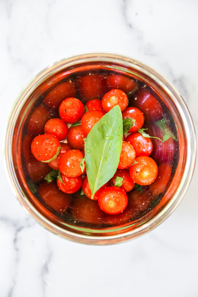 baked cherry tomatoes with basil