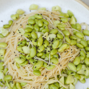 sesame edamame noodles