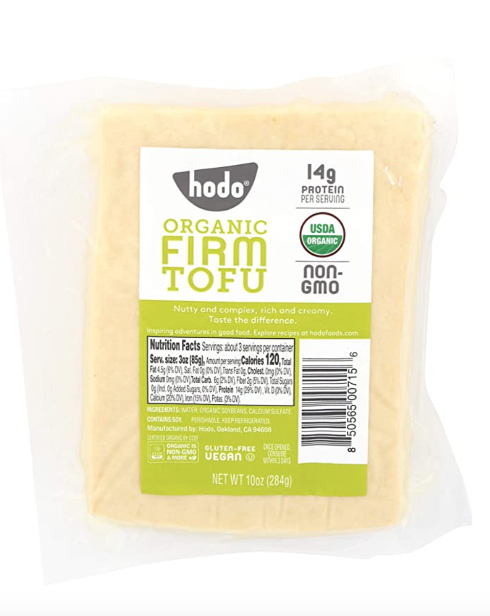 14g Protein/Serving Hodo Firm Tofu amazon