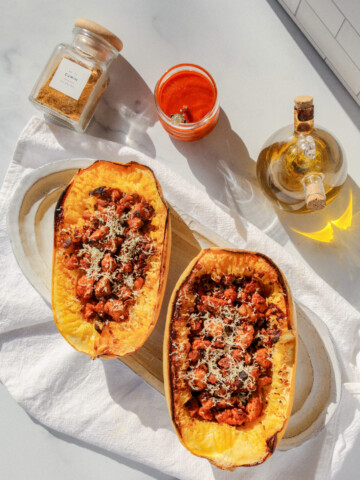 vegan stuffed spaghetti squash