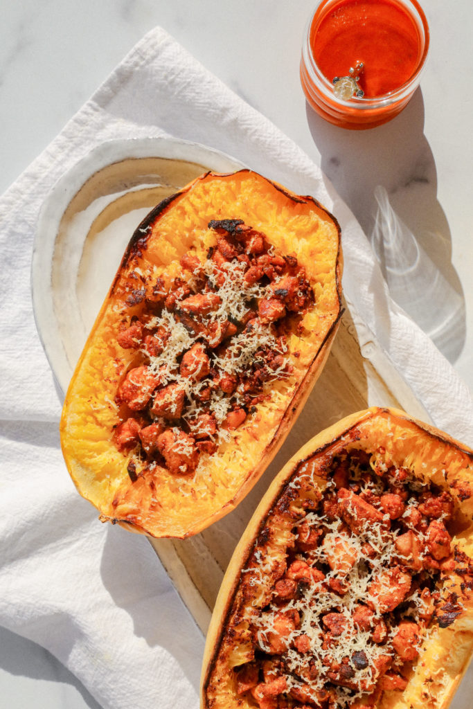 vegan stuffed spaghetti squash