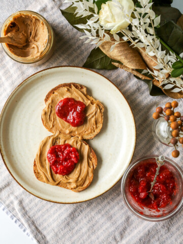 peanut butter and jelly toast