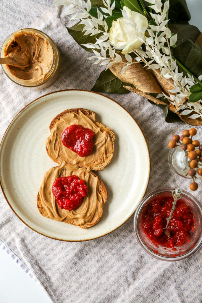 peanut butter and jelly toast