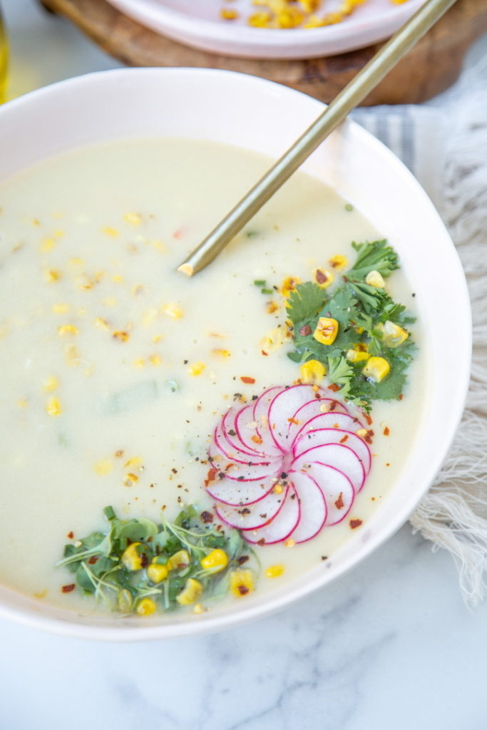 vegan creamy corn chowder