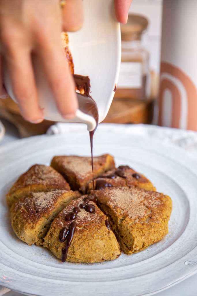 pumpkin churro scones vegan