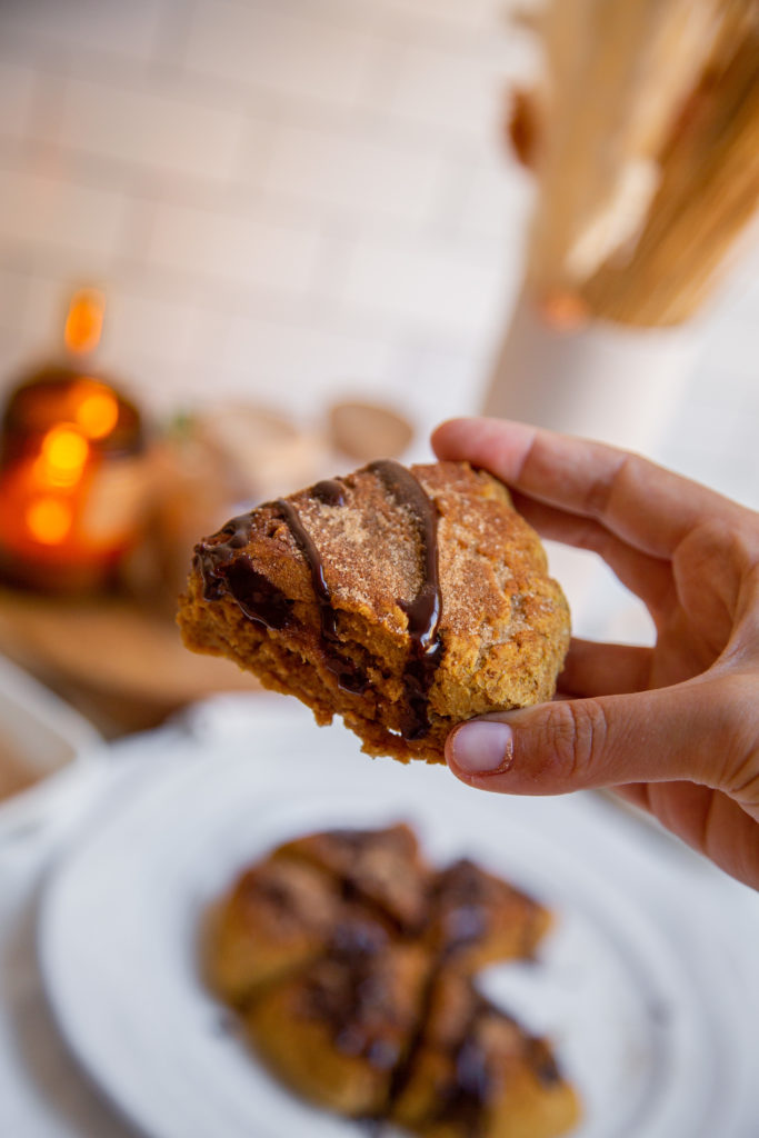 pumpkin churro scones vegan