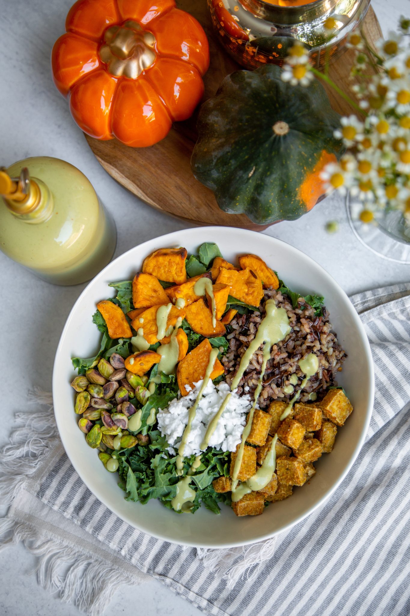 Sweetgreen Inspired Harvest Bowl & Spicy Cashew Cilantro Dressing