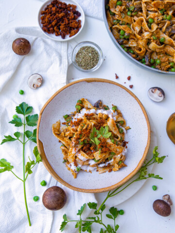 mushroom beef tagliatelle pasta