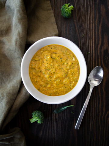 butternut squash broccoli cheddar soup