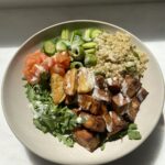 healthy vegan mediterranean bowl