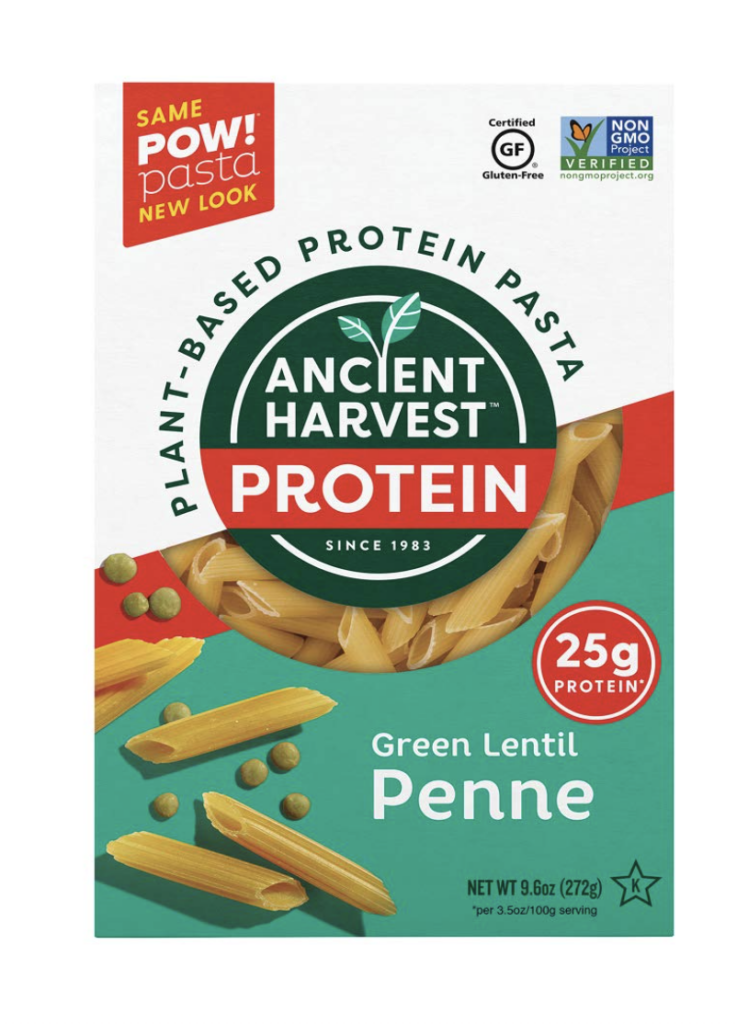 ancient grains green lentil pasta