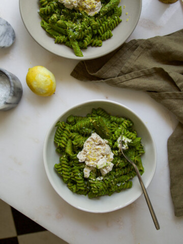 kale ricotta pasta