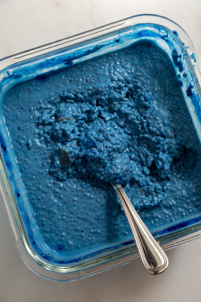 blue majik chia pudding