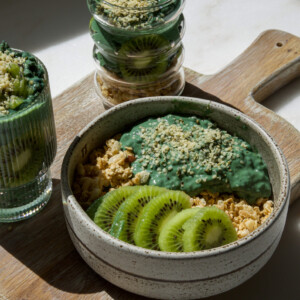 matcha spirulina chia pudding