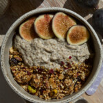high protein vanilla fig chia pudding