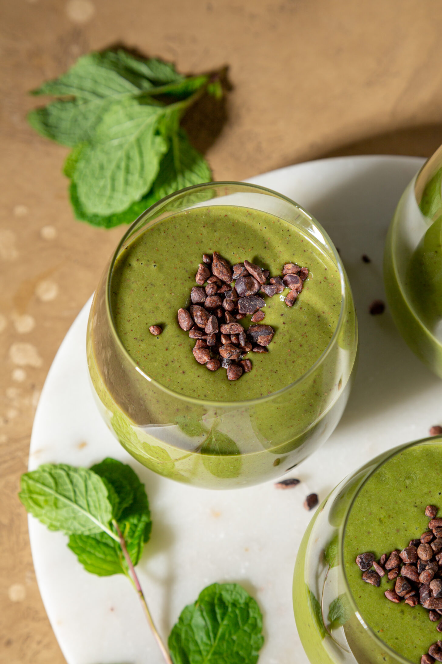 matcha mint chip smoothie