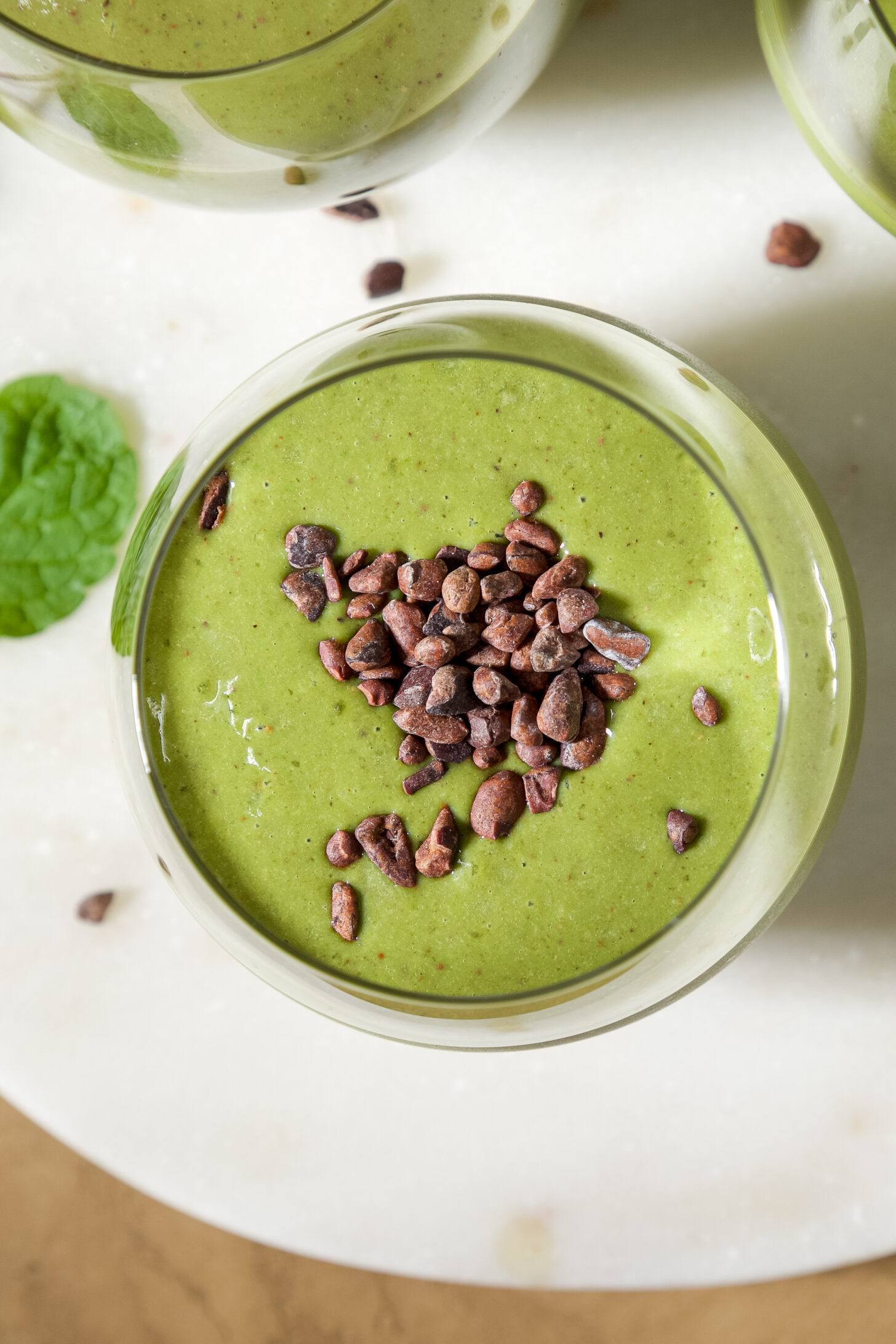 matcha mint chip smoothie