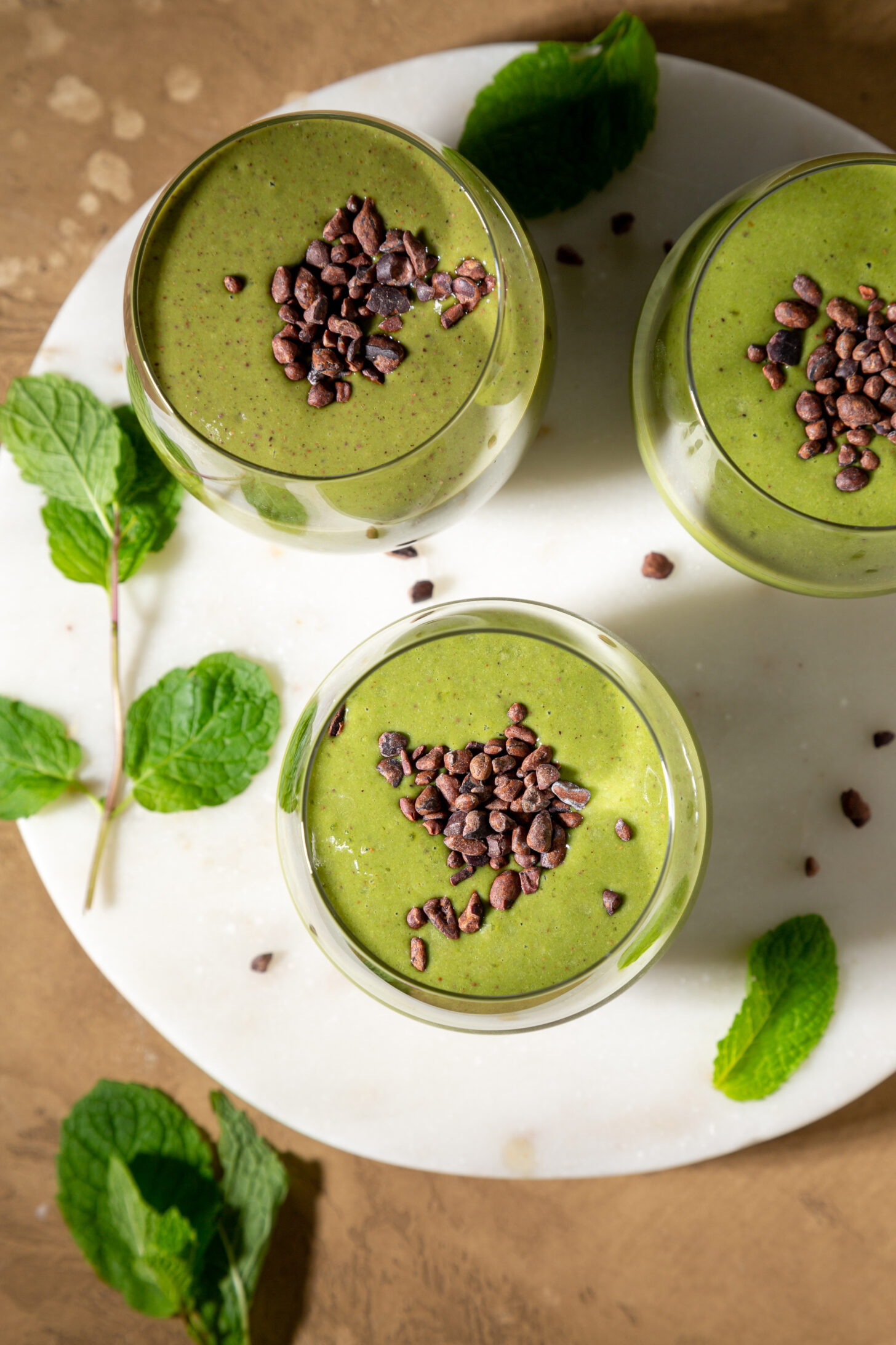 matcha mint chip smoothie