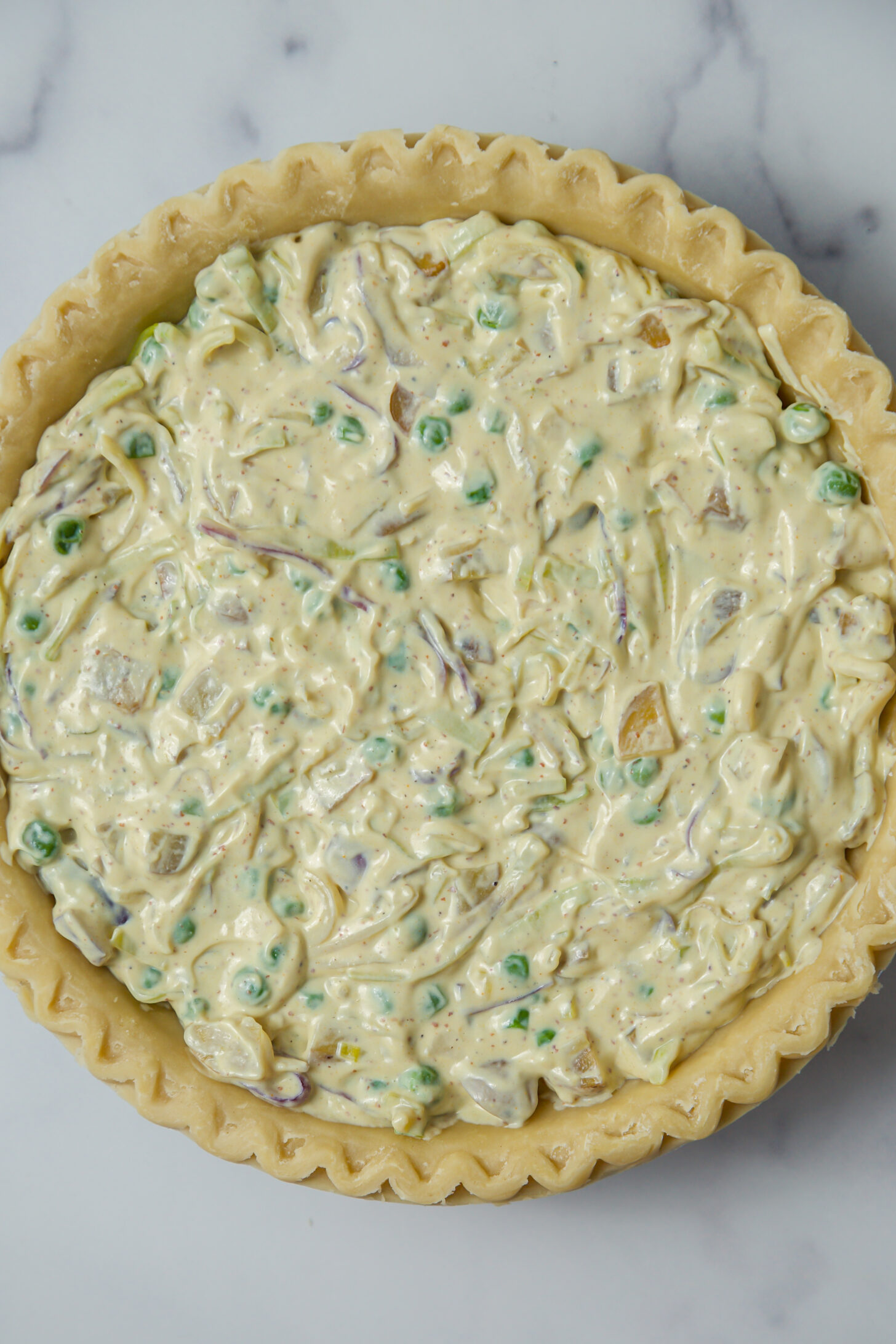 vegan potato leek quiche