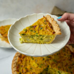 vegan potato leek quiche