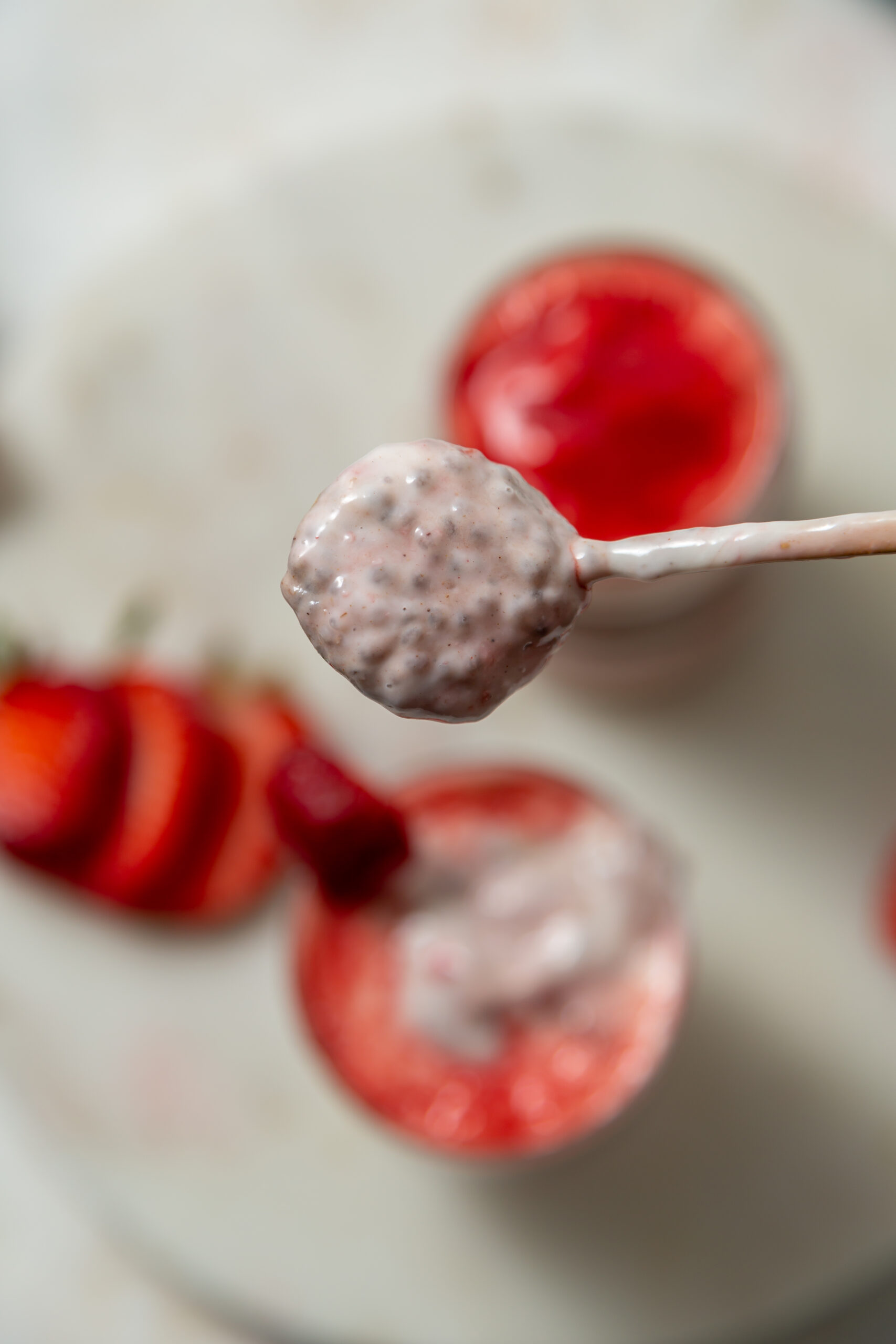 spoonful of chia pudding