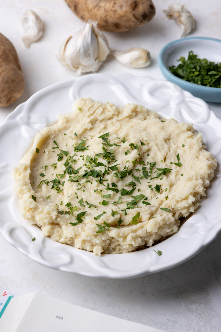 julia child's garlic mashed potatoes vegan