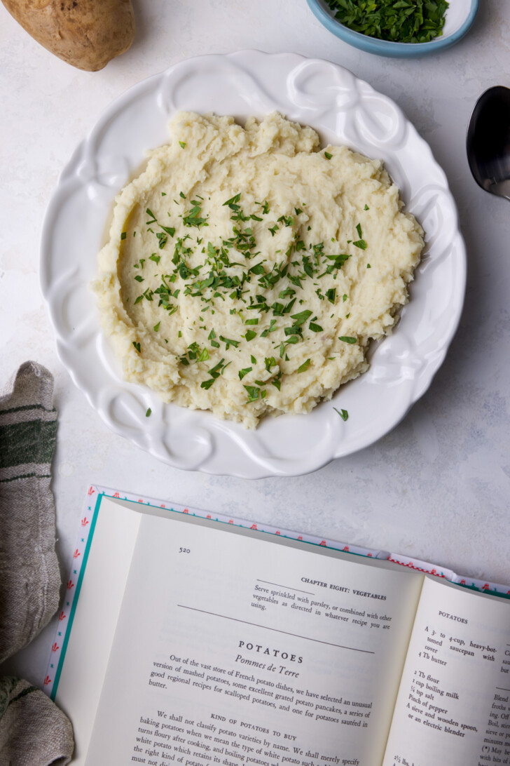 julia child's garlic mashed potatoes vegan