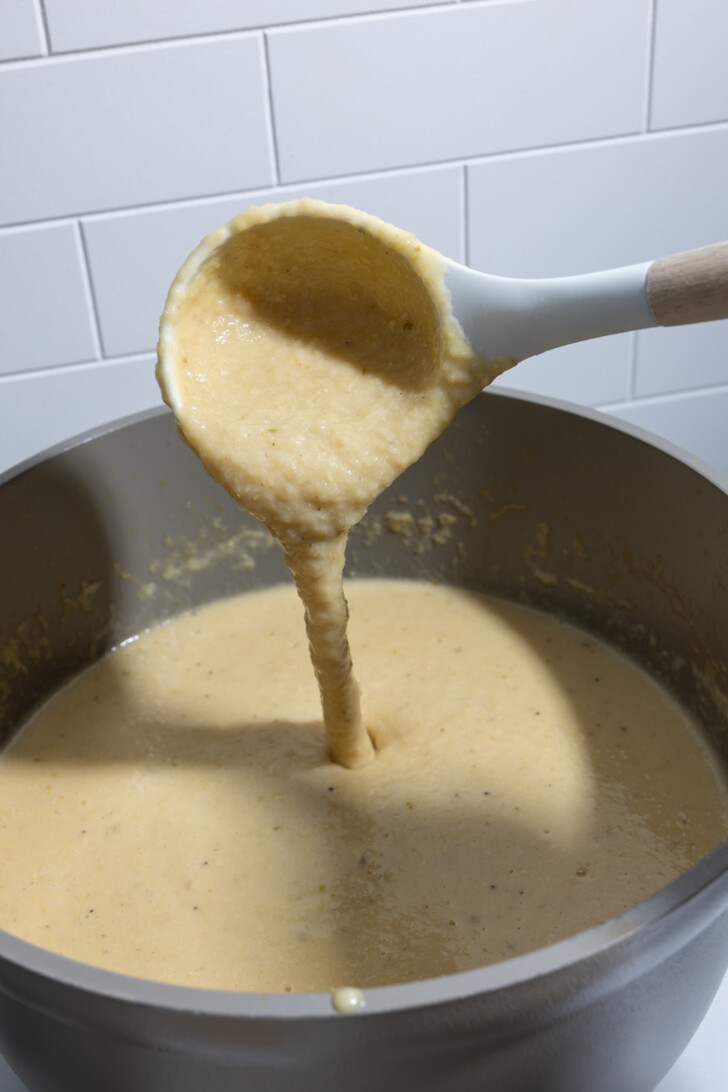 bowl of creamy vegan corn chowder