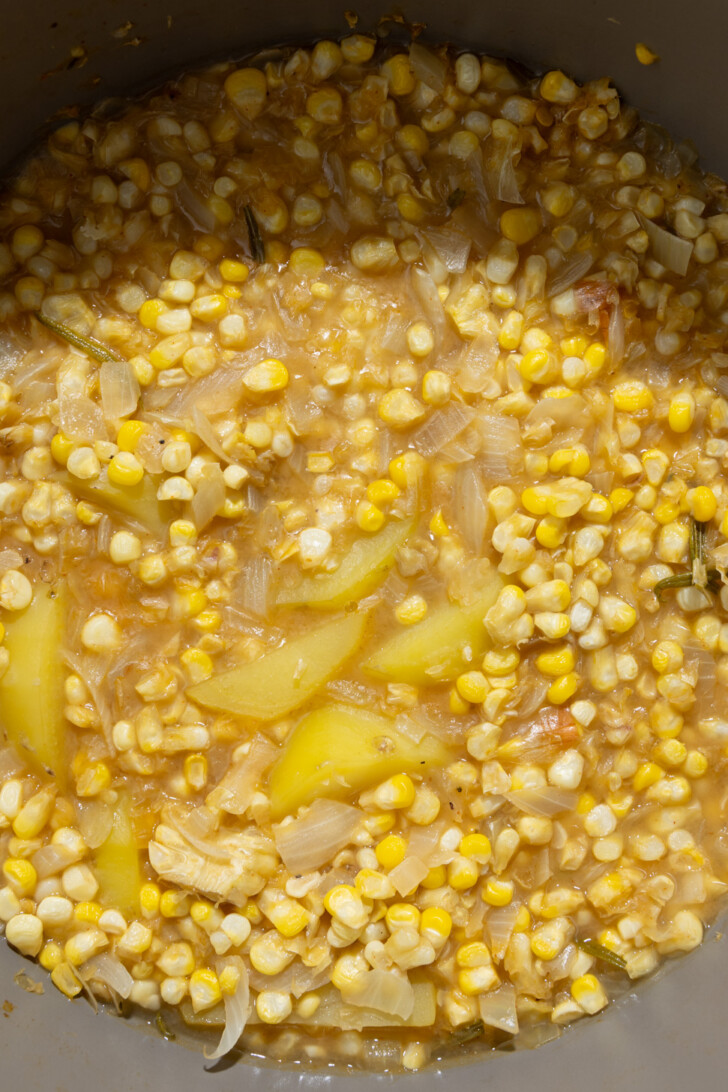 healthy plant based corn chowder