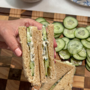 cucumber dill finger sandwiches