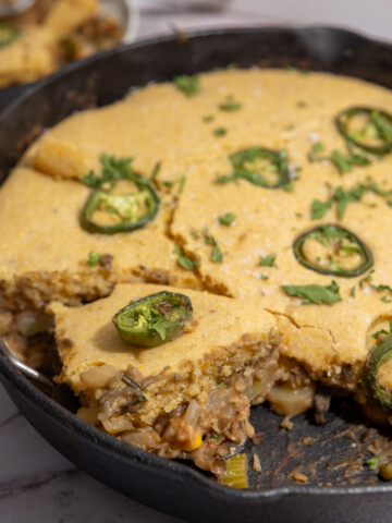Vegan lentil pot pie