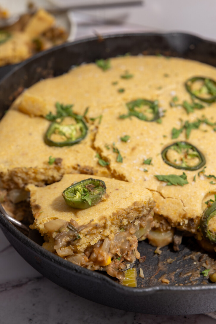 Vegan lentil pot pie