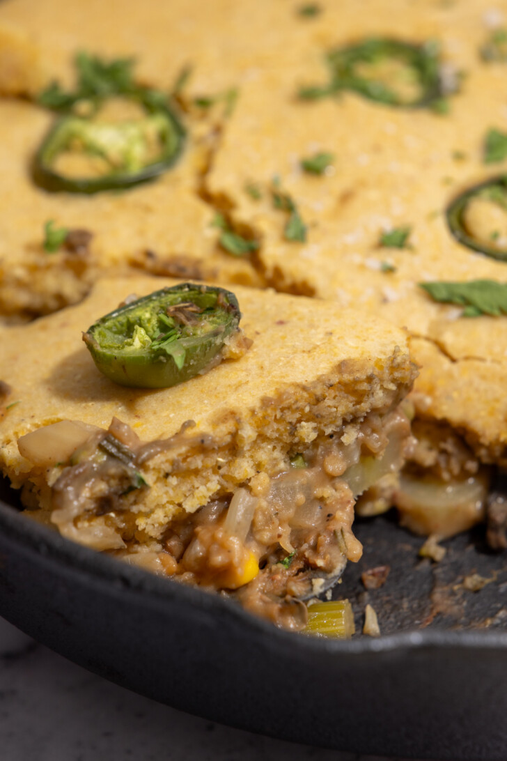 Healthy lentil pot pie